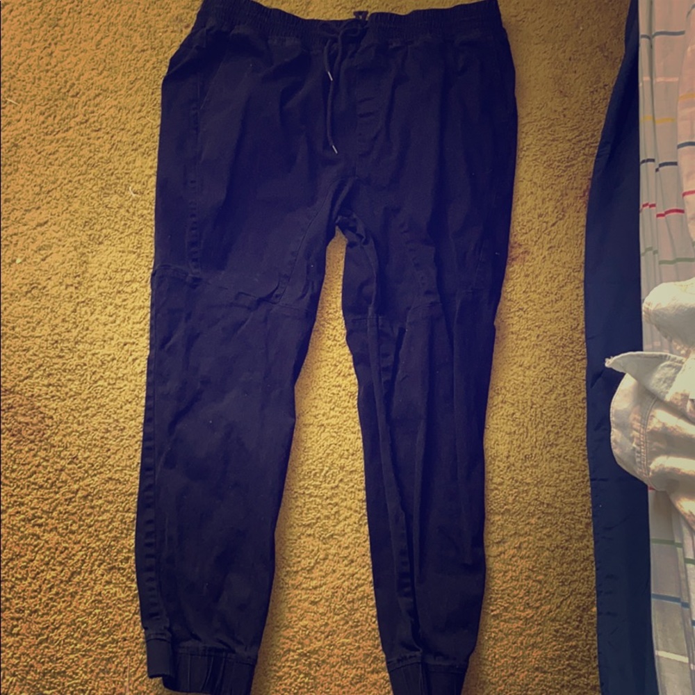 Black Jean Joggers